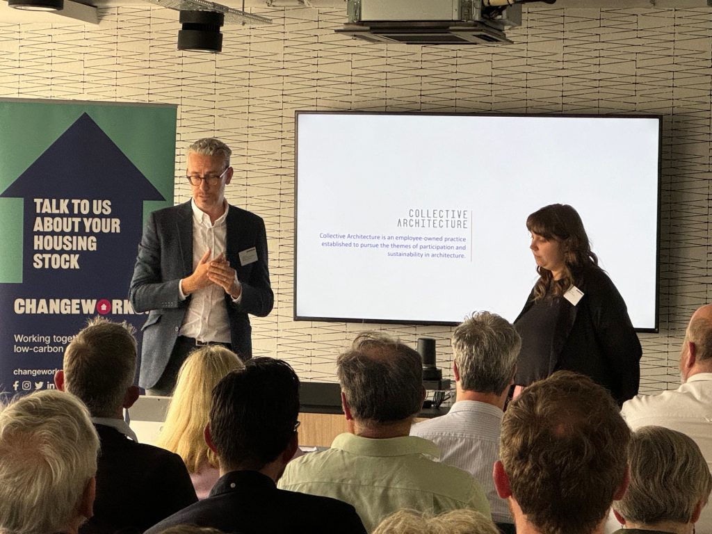 James York and Camille Davison from Collective Architecture present at Changeworks Connect event