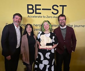 Four people from Changeworks holding the innovation award